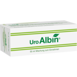 Verpackungsbild (Packshot) von URO ALBIN Tropfen zum Einnehmen