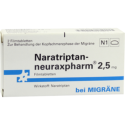 Verpackungsbild (Packshot) von NARATRIPTAN-neuraxpharm 2,5 mg Filmtabletten