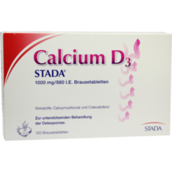 Verpackungsbild (Packshot) von CALCIUM D3 STADA 1000 mg/880 I.E. Brausetabletten