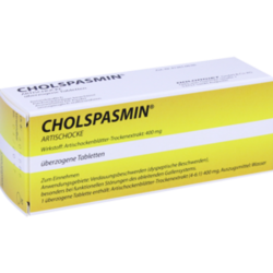 Verpackungsbild (Packshot) von CHOLSPASMIN Artischocke überzogene Tabletten