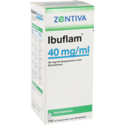 Verpackungsbild (Packshot) von IBUFLAM 40 mg/ml Suspension zum Einnehmen