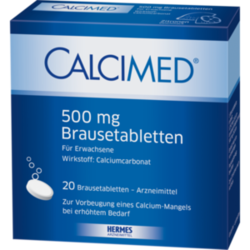 Verpackungsbild (Packshot) von CALCIMED 500 mg Brausetabletten
