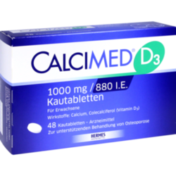 Verpackungsbild (Packshot) von CALCIMED D3 1000 mg/880 I.E. Kautabletten