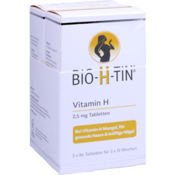 Verpackungsbild (Packshot) von BIO-H-TIN Vitamin H 2,5 mg für 2x12 Wochen Tabl.