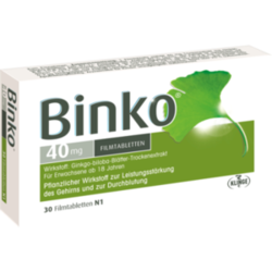 Verpackungsbild(Packshot) von BINKO 40 mg Filmtabletten