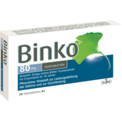 Verpackungsbild(Packshot) von BINKO 80 mg Filmtabletten