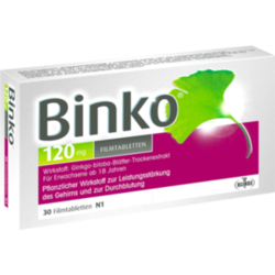 Verpackungsbild(Packshot) von BINKO 120 mg Filmtabletten