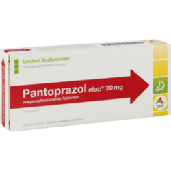 Verpackungsbild (Packshot) von PANTOPRAZOL 20 mg elac magensaftres.Tabletten