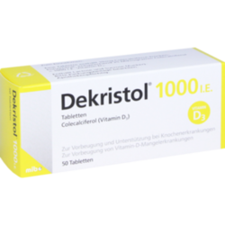 Verpackungsbild (Packshot) von DEKRISTOL 1.000 I.E. Tabletten