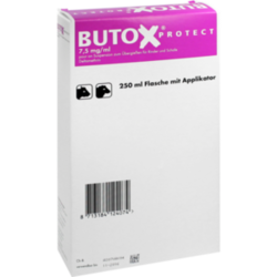 Verpackungsbild (Packshot) von BUTOX Protect 7,5mg/ml pour on Sus.z.Überg.Ri+Sch.