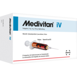 Verpackungsbild (Packshot) von MEDIVITAN iV Injektionslösung in Zweikammerspritze