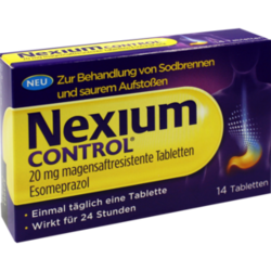 Verpackungsbild (Packshot) von NEXIUM Control 20 mg magensaftresistente Tabletten