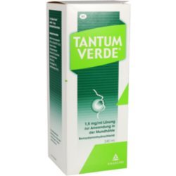 Verpackungsbild (Packshot) von TANTUM VERDE 1,5 mg/ml Lösung z.Anw.i.d.Mundhöhle