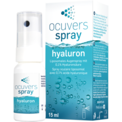 Verpackungsbild (Packshot) von OCUVERS spray hyaluron Augenspray mit Hyaluron