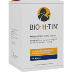 Verpackungsbild (Packshot) von MINOXIDIL BIO-H-TIN Pharma 50 mg/ml Spray Lsg.