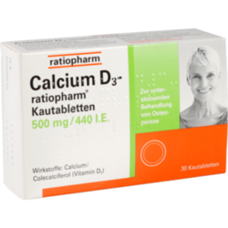 Verpackungsbild (Packshot) von CALCIUM D3-ratiopharm Kautabletten