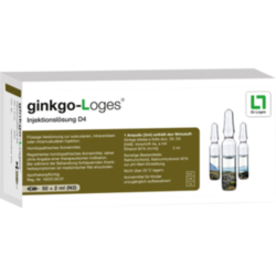 Verpackungsbild (Packshot) von GINKGO-LOGES Injektionslösung D 4 Ampullen
