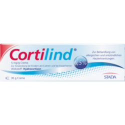 Verpackungsbild (Packshot) von CORTILIND 5 mg/g Hydrocortison Creme