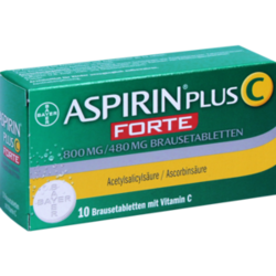 Verpackungsbild (Packshot) von ASPIRIN plus C forte 800 mg/480 mg Brausetabletten