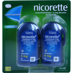 Verpackungsbild (Packshot) von NICORETTE freshmint 4 mg Lutschtabletten gepresst