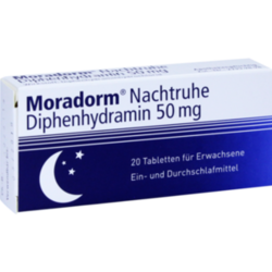 Verpackungsbild (Packshot) von MORADORM Nachtruhe Diphenhydramin 50 mg Tabletten