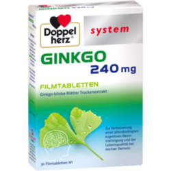 Verpackungsbild (Packshot) von DOPPELHERZ Ginkgo 240 mg system Filmtabletten