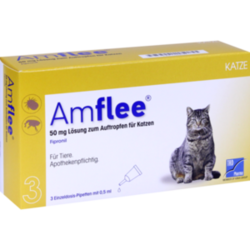 Verpackungsbild (Packshot) von AMFLEE 50 mg Spot-on Lösung z.Auftropfen f.Katzen