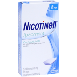 Verpackungsbild (Packshot) von NICOTINELL Kaugummi Spearmint 2 mg