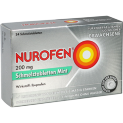 Verpackungsbild (Packshot) von NUROFEN 200 mg Schmelztabletten Mint