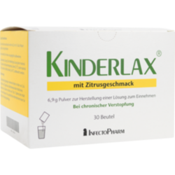 Verpackungsbild (Packshot) von KINDERLAX mit Zitrusgeschmack Plv.z.H.e.L.z.Einn.