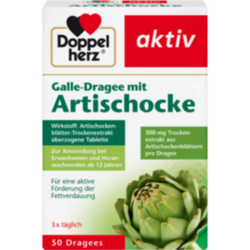 Verpackungsbild (Packshot) von DOPPELHERZ Galle-Dragee mit Artischocke