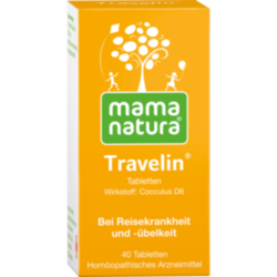 Verpackungsbild (Packshot) von MAMA NATURA Travelin Reisetabletten
