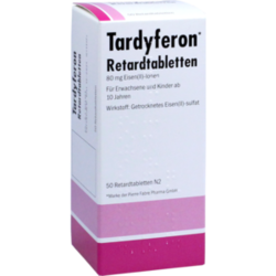 Verpackungsbild (Packshot) von TARDYFERON Depot-Eisen(II)-sulfat 80 mg Retardtab.