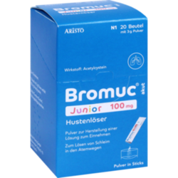 Verpackungsbild (Packshot) von BROMUC akut Junior 100 mg Hustenlöser P.H.e.L.z.E.