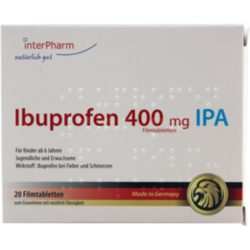 Verpackungsbild (Packshot) von IBUPROFEN 400 mg IPA Filmtabletten