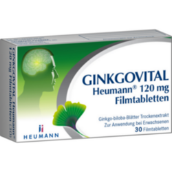 Verpackungsbild (Packshot) von GINKGOVITAL Heumann 120 mg Filmtabletten
