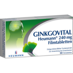 Verpackungsbild (Packshot) von GINKGOVITAL Heumann 240 mg Filmtabletten
