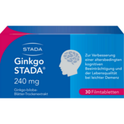 Verpackungsbild (Packshot) von GINKGO STADA 240 mg Filmtabletten