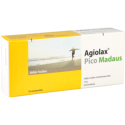 Verpackungsbild(Packshot) von AGIOLAX Pico Madaus Abführ-Pastillen