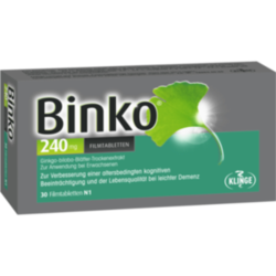 Verpackungsbild (Packshot) von BINKO 240 mg Filmtabletten