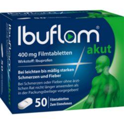 Verpackungsbild (Packshot) von IBUFLAM akut 400 mg Filmtabletten