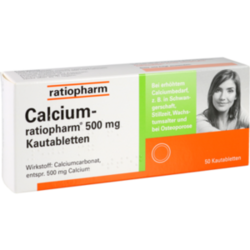 Verpackungsbild (Packshot) von CALCIUM-RATIOPHARM 500 mg Kautabletten