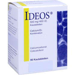 Verpackungsbild (Packshot) von IDEOS 500 mg/400 I.E. Kautabletten B
