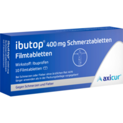 Verpackungsbild (Packshot) von IBUTOP 400 mg Schmerztabletten Filmtabletten