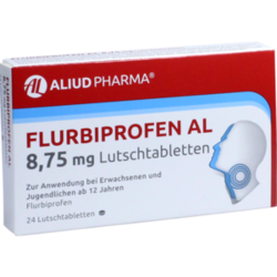 Verpackungsbild (Packshot) von FLURBIPROFEN AL 8,75 mg Lutschtabletten