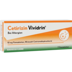 Verpackungsbild (Packshot) von CETIRIZIN Vividrin 10 mg Filmtabletten