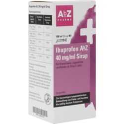 Verpackungsbild (Packshot) von IBUPROFEN AbZ 40 mg/ml Sirup