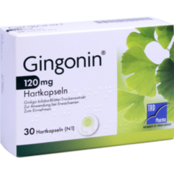 Verpackungsbild (Packshot) von GINGONIN 120 mg Hartkapseln