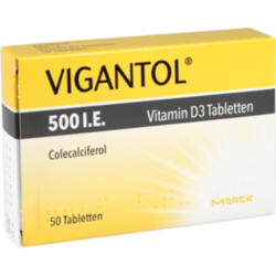 Verpackungsbild (Packshot) von VIGANTOL 500 I.E. Vitamin D3 Tabletten