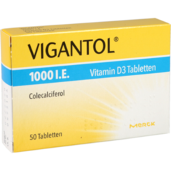Verpackungsbild (Packshot) von VIGANTOL 1.000 I.E. Vitamin D3 Tabletten